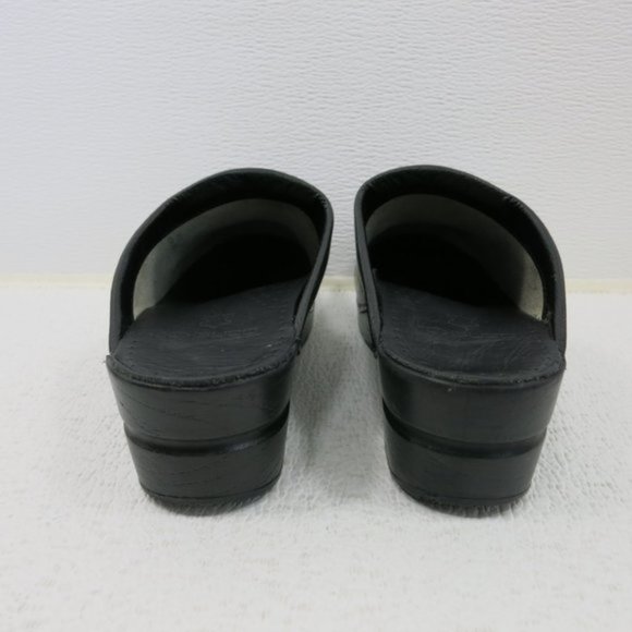 Dansko Polished Leather Mules Clogs Slides Shoes - Picture 2 of 7